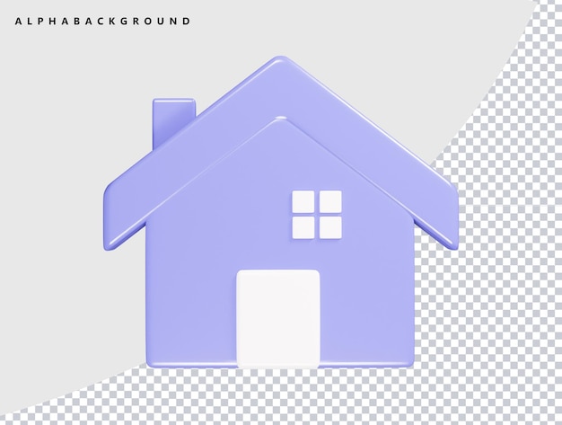 Home icon 3d render illustration