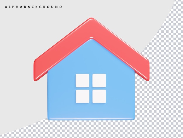 Home icon 3d render illustration