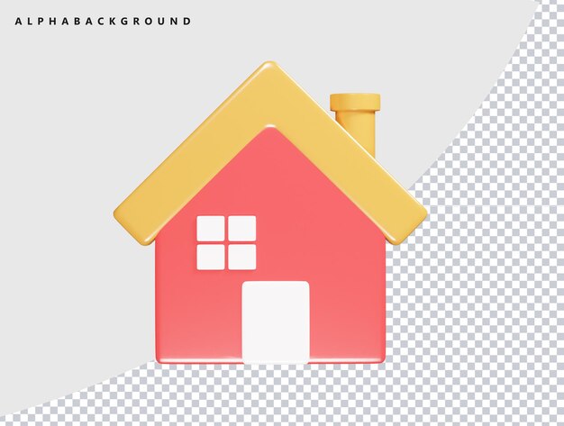 Home icon 3d render illustration