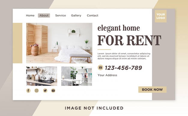 HOME RENT LANDING PAGE HEADER CLEAN TEMPLATE