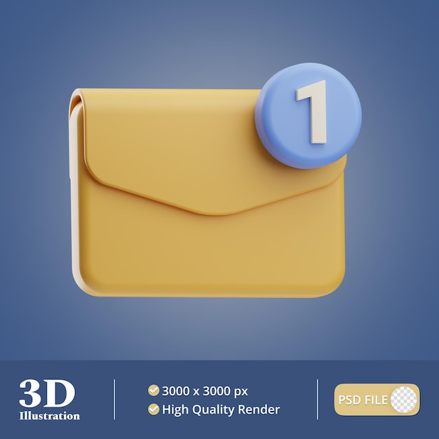 Home screen messenger illustration 3d