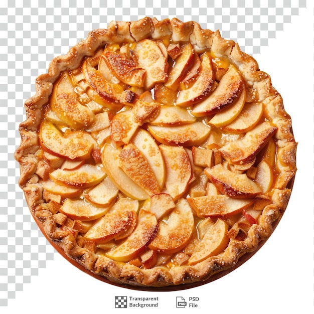 PSD homemade apple pie transparent background