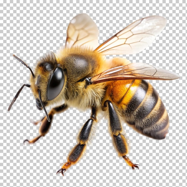 PSD honey bee isolated on transparent background