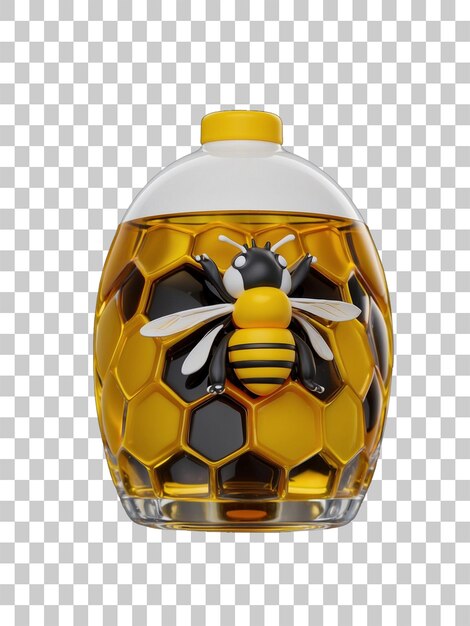 a honey bee with a honeycomb on it