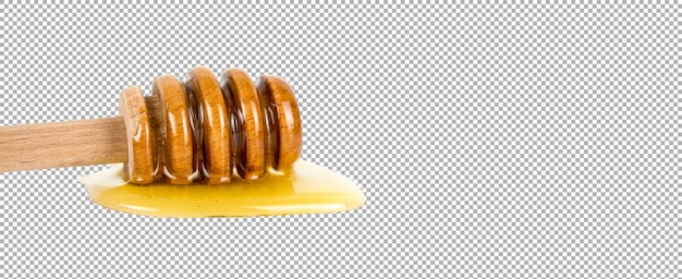 Honey dripping and honey isolated