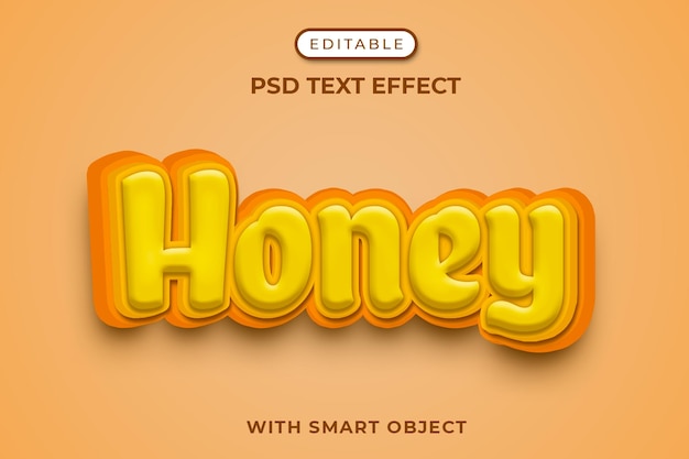 Honey editable text effect template