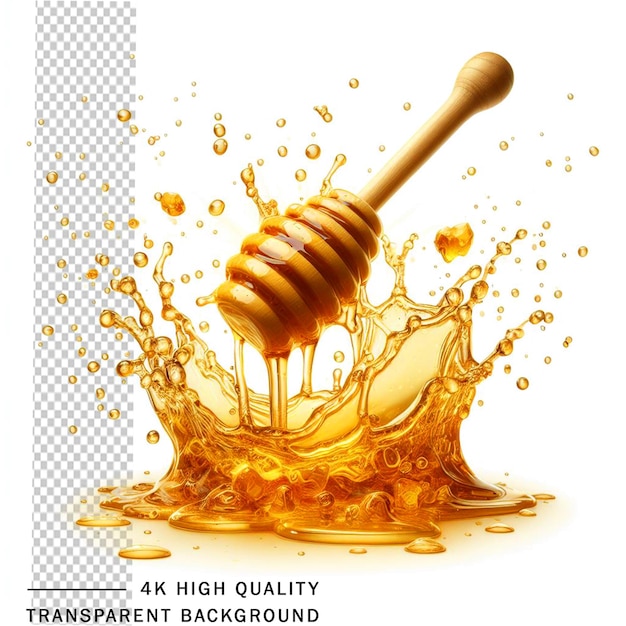 Honey splash and high quality transparent background