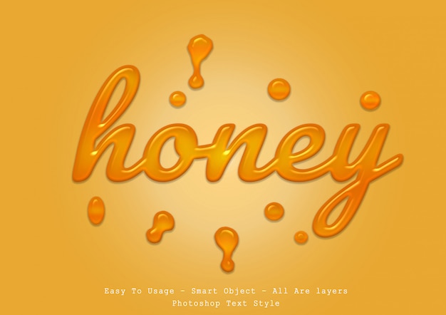 Honey text style effect