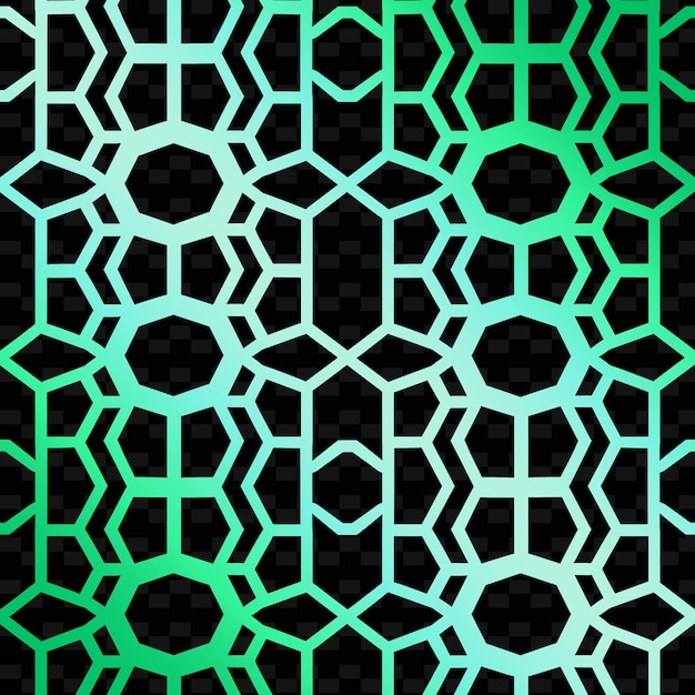 Honeycomb Hexagonal Pattern With Hexagon Icon and Interconne Nature Inspired Abstract Outline Art