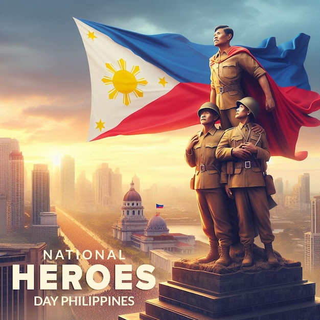 PSD honoring heroes national heroes day philippines psd banner