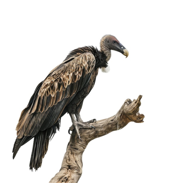 A Hooded Vulture Perched on a Branch