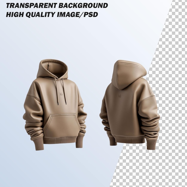 Hoodie Mockup on Transparent Background