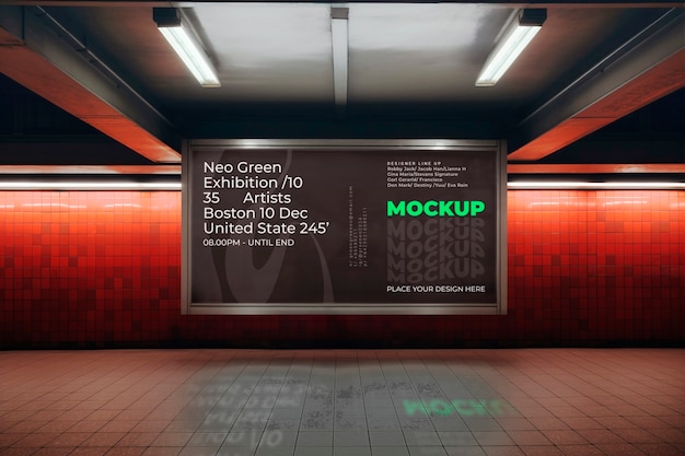 Horizontal banner outdoor advertising  mockup