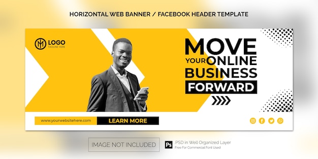 Horizontal Banner Template for Corporate Business Promotion