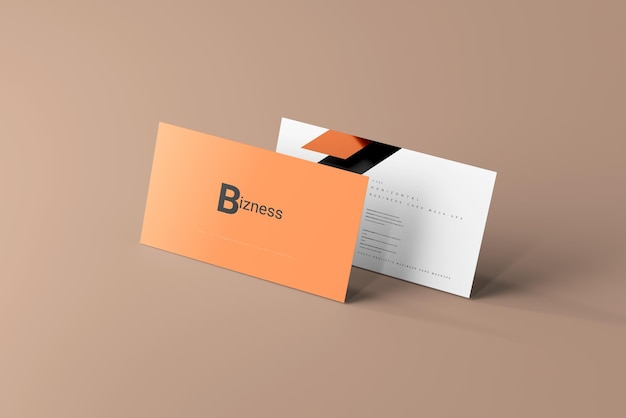 Horizontal business cards mockup