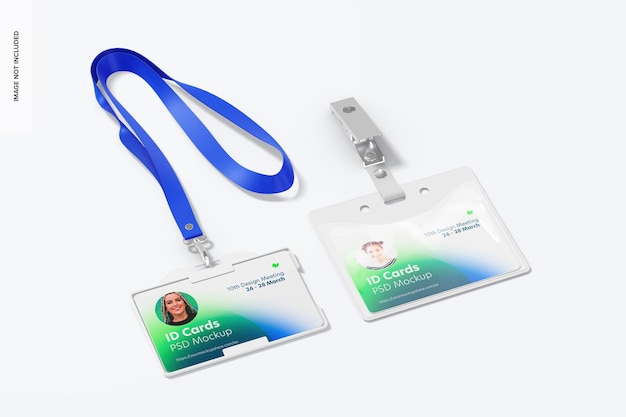 Horizontal ID Cards Mockup