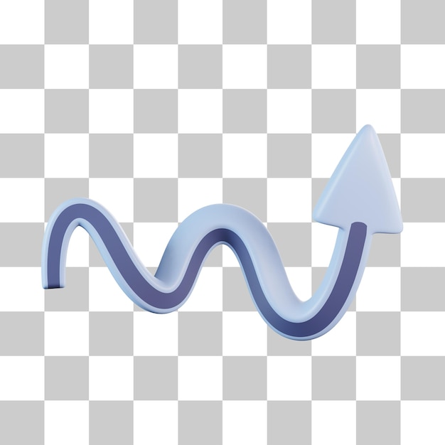 Horizontal Zigzag Arrow 3D Icon