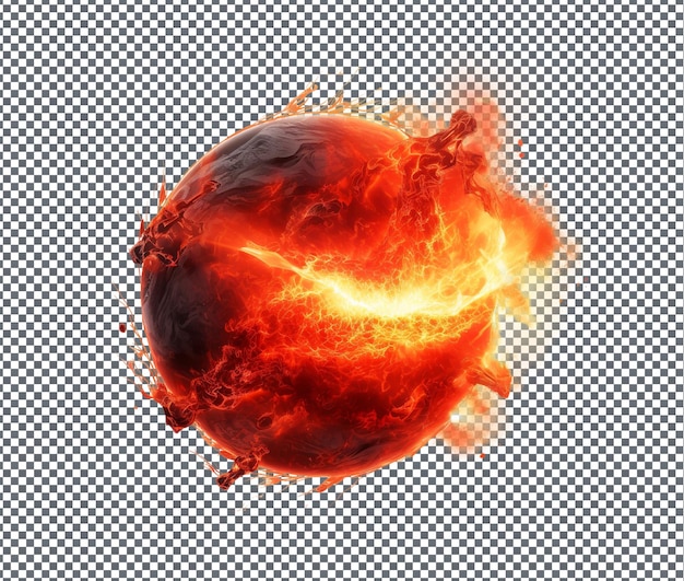 PSD horrible celestial ember isolated on transparent background