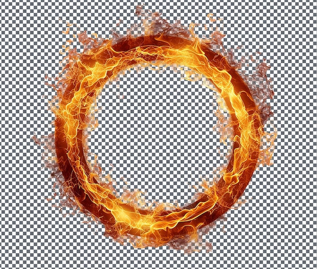 PSD horrible fire ring isolated on transparent background