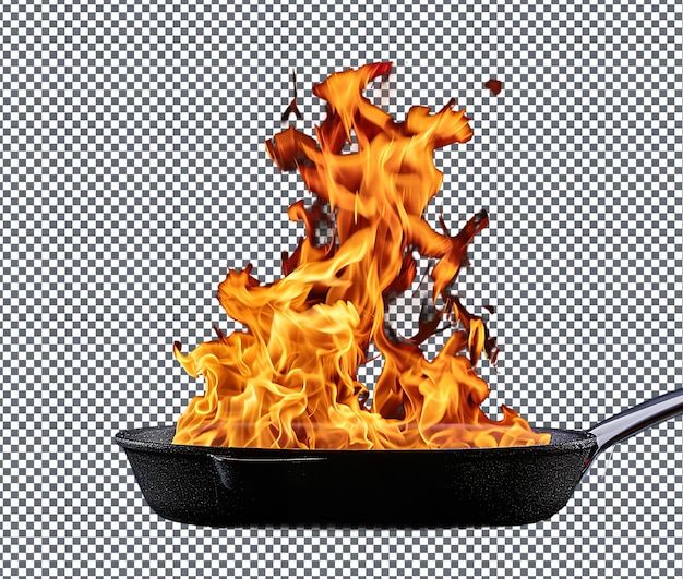 PSD horrible flame burnt fire isolated on transparent background