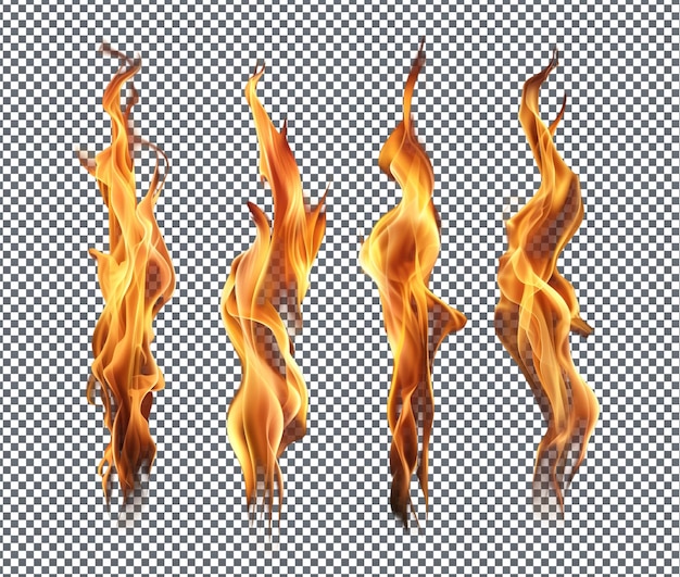 Horrible Four Flaming Flames isolated on transparent background