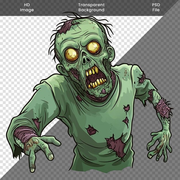 PSD horrible scary zombie png image with transparent background zombie girl zombie man