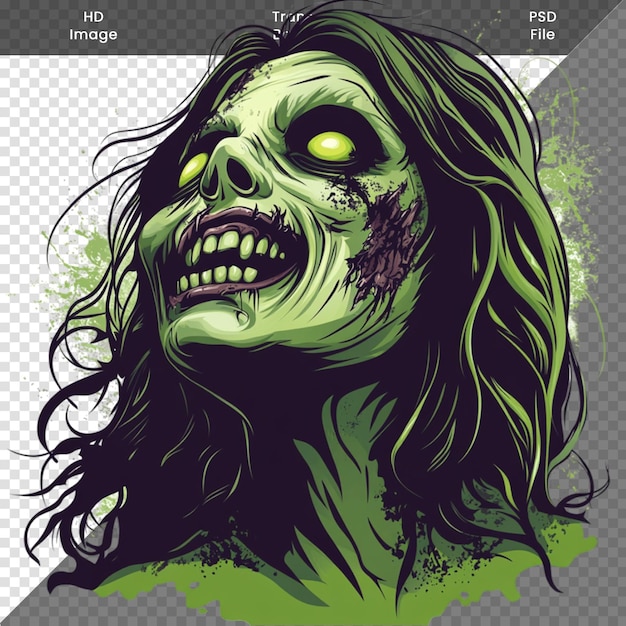 PSD horrible scary zombie png image with transparent background zombie girl zombie man