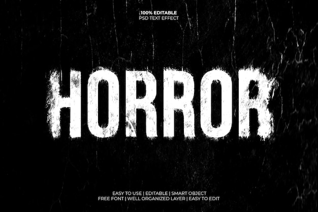 Horror haunted mystery halloween editable text effect