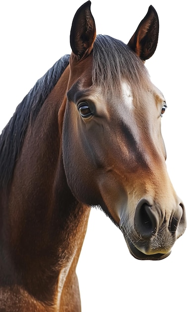 PSD horse close up isolated background generative ai