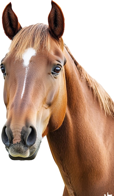 PSD horse close up isolated background generative ai