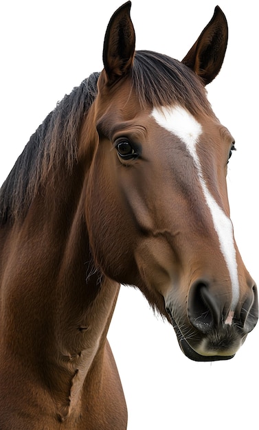 PSD horse close up isolated background generative ai