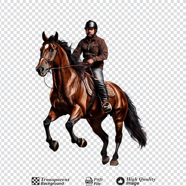 horse ride isolated on transparent background