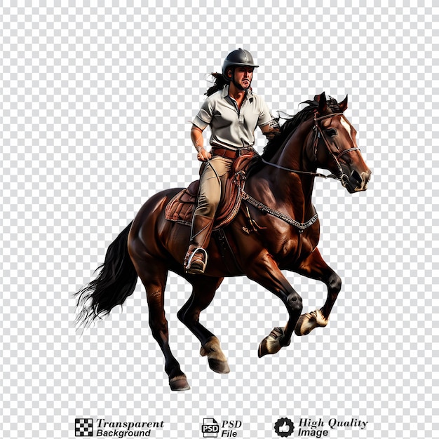 horse ride isolated on transparent background