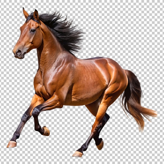 horse running isolated on transparent background