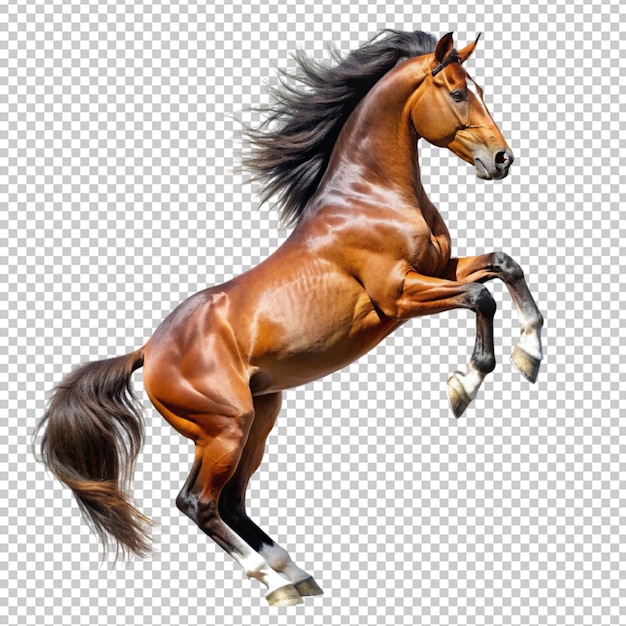 PSD a horse running on transparent background