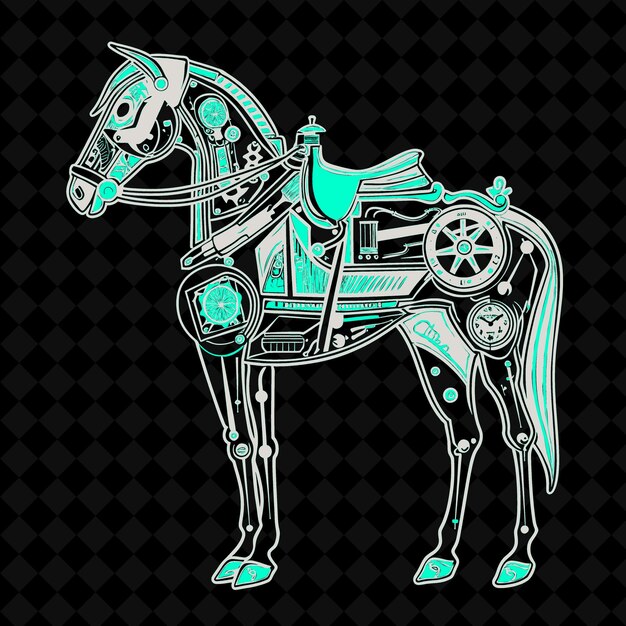 a horse with a green body and the words quot buggy quot on it