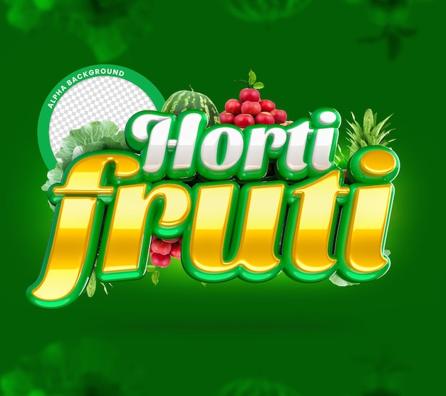 HORTIFRUTI 3D STAMP FOR COMPOSITION FRUITS VEGETABLES VEGETABLES