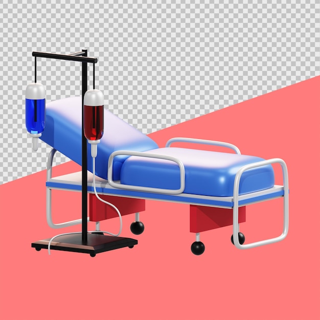 Hospital Bed 3D Medical Illustrations