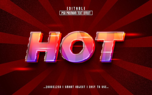 Hot 3d Editable Text Effec style PSD With Premium Background