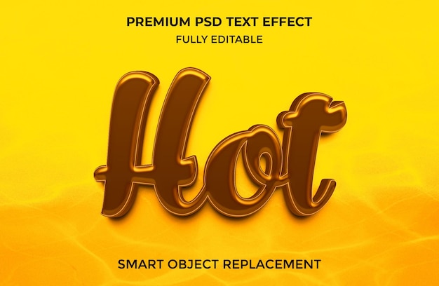 Hot 3d style text effect template