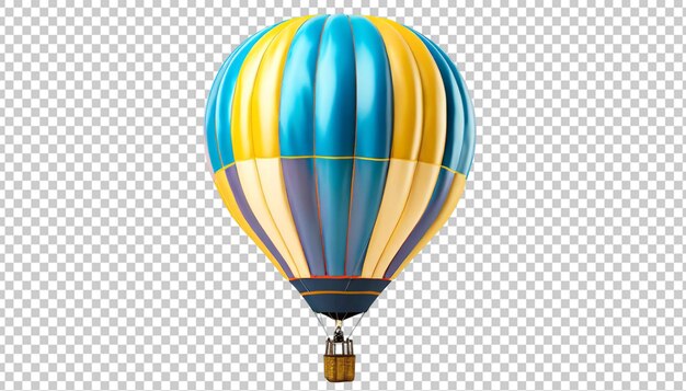 Hot air balloon isolated on transparent background