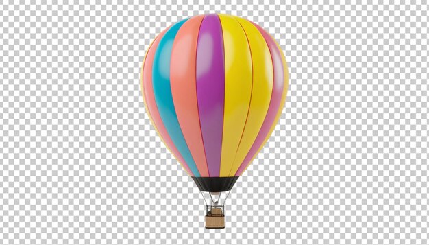 Hot air balloon isolated on transparent background