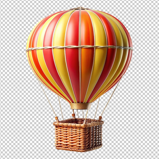 hot air balloon on transparent background