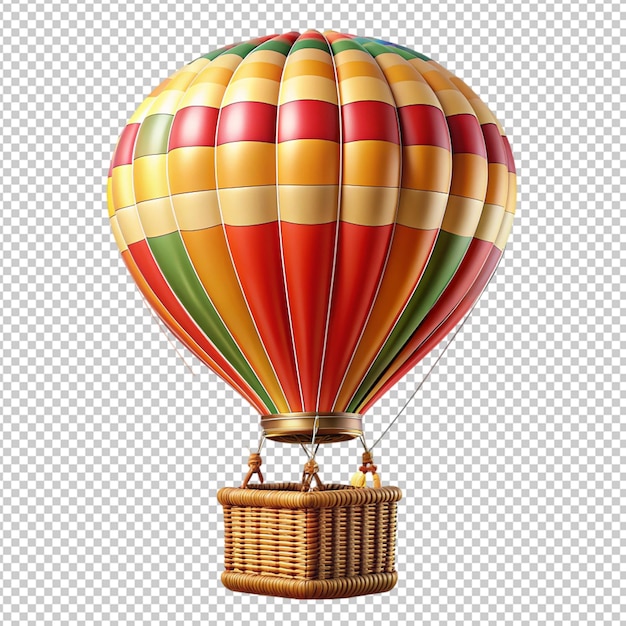 hot air balloon on transparent background