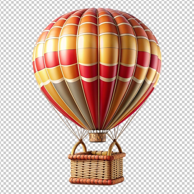 PSD hot air balloon on transparent background