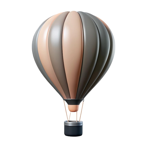 a hot air balloon with a brown and gray design