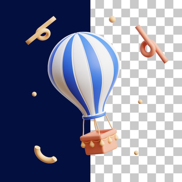 Hot Air Baloon 3D Icon