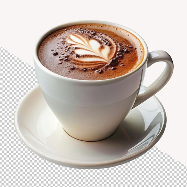 hot chocolate coffee on transparent background