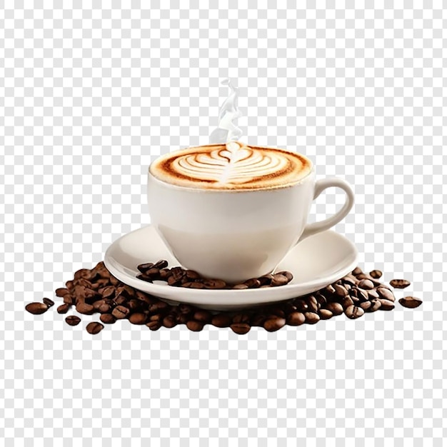 Hot coffee isolated on transparent background image