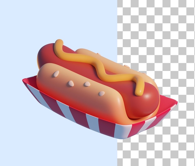 Hot Dog 3D Icon